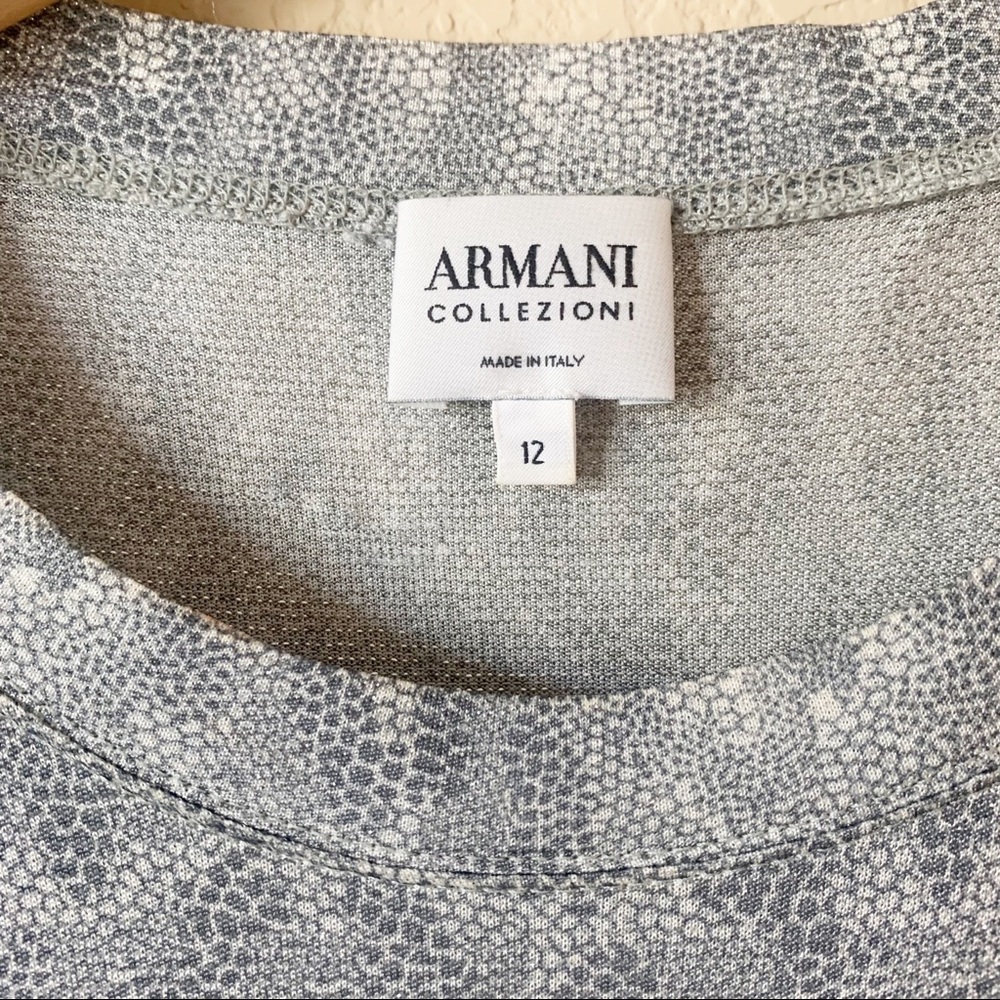 Armani Collezioni Python Print Shimmery Tee - image 3